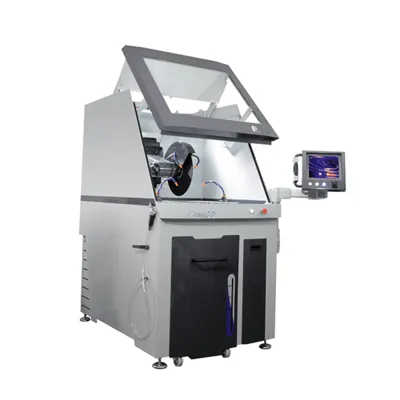 Cortadora de disco abrasivo de gran capacidad modelo Evo 400 de Presi para la preparación de muestras de gran tamaño